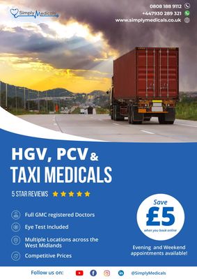 Simply Medicals - PCV, Taxi & HGV Medicals - Cirencester