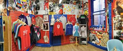 Red and Blue Umbrella