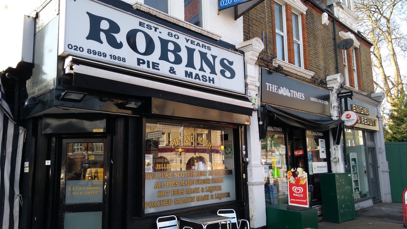 Robins Pie & Mash London